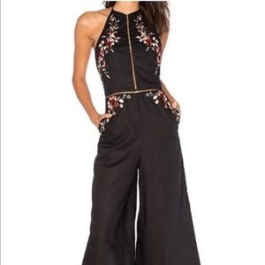 SOLD Zimmermann RARE Sakura Jumpsuit with Floral Embroidered Detail